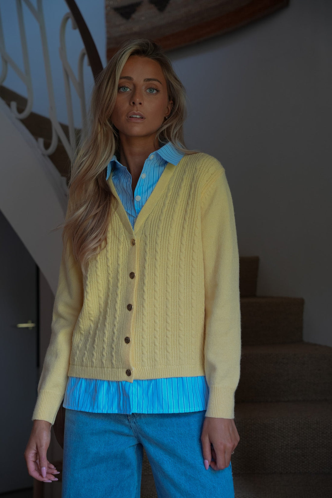 Djilsi jaune - Gilet chemise