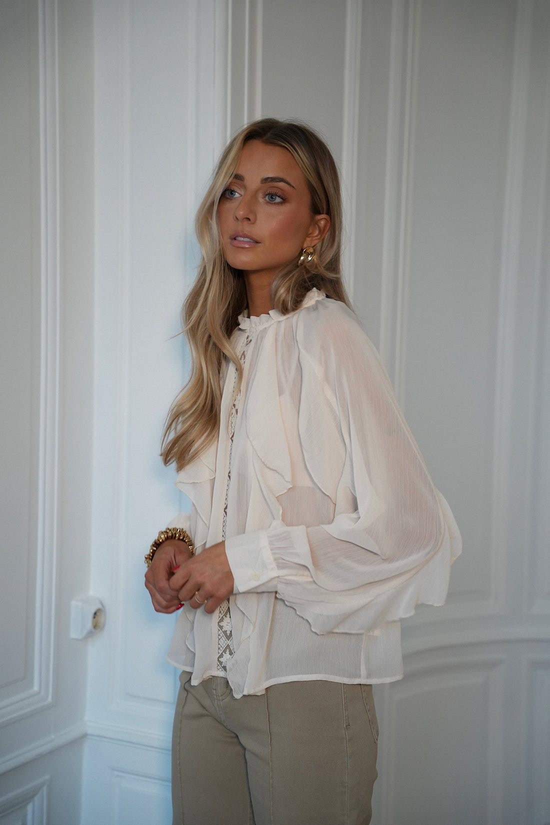 Talina crème - Blouse fluide