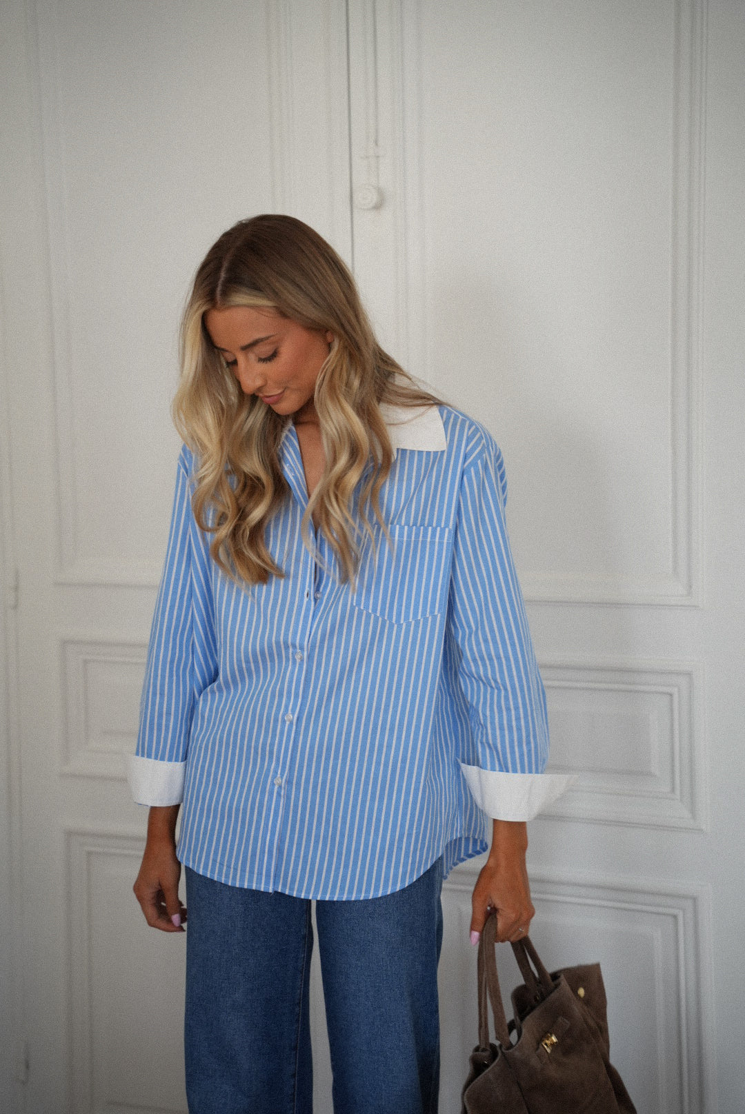 Marssy bleue - Chemise rayée