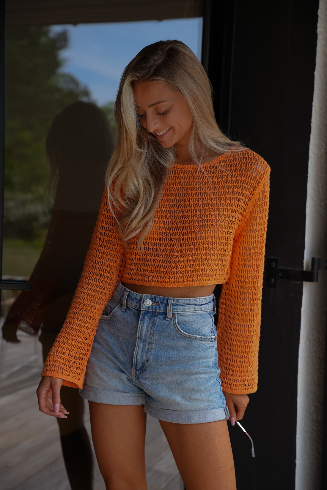 Santana orange - Blouse crochet